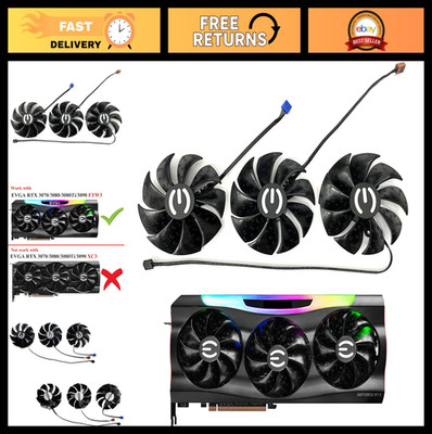 Graphics Card Cooling Fan Replacement for RTX 3070 3080 TI 3090 FTW3 - 87MM PLD0