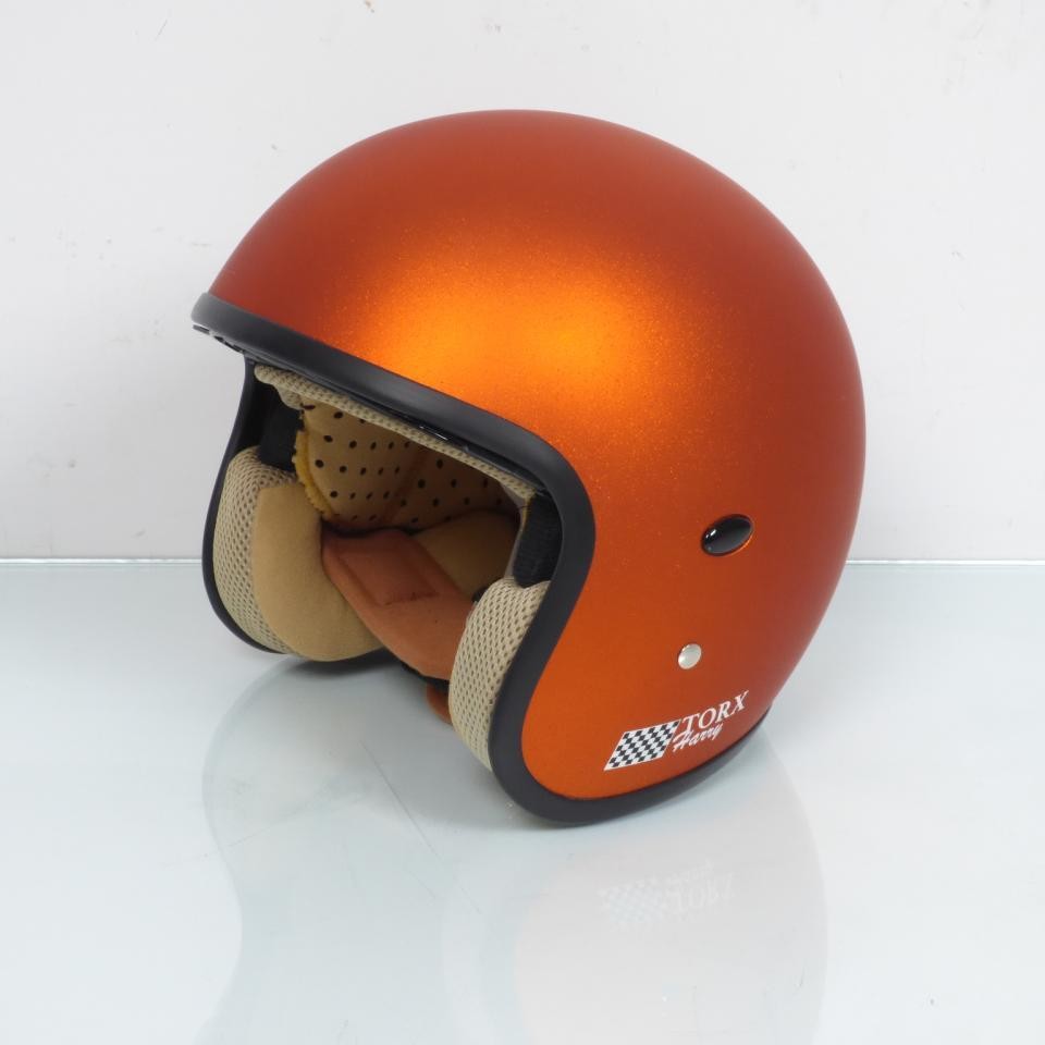 Casque jet Torx Harry Glitter Matt orange S, votre allié pour vos sorties en scooter