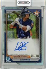 2024 Bowman Luis Baez Chrome Prospect Autograph Refractor 313/499 Houston Astros