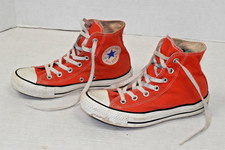 Vintage Converse All Star High Tops Size 5 Y2K Ripe Tangerine Orange c.2005