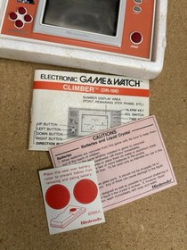 Rare Nintendo Climber Game and Watch Wide Screen complete In Box Tested Working