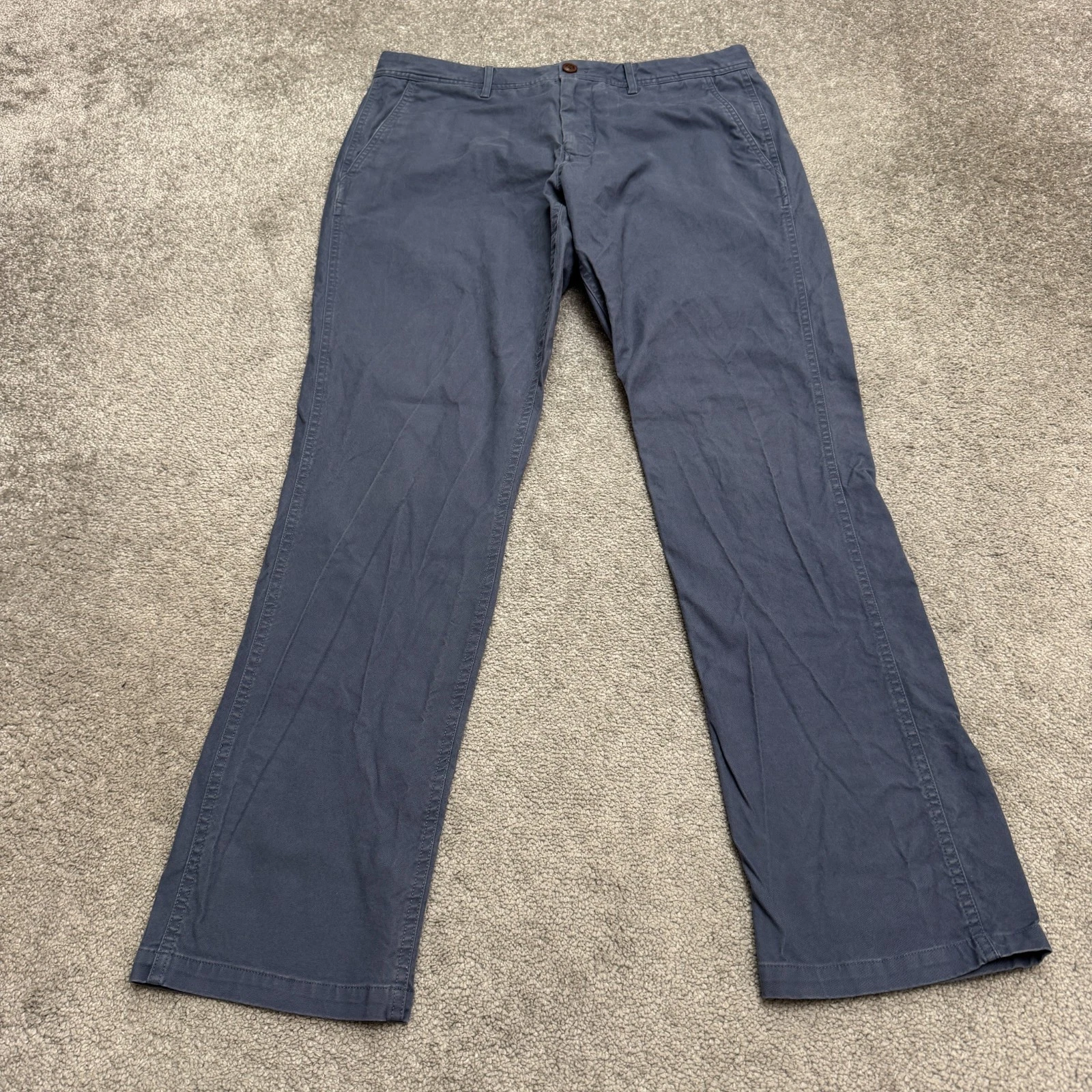 Bonobos Slim Fit Straight Leg Chino Pants Mens 33x32 Light Blue Organic Cotton