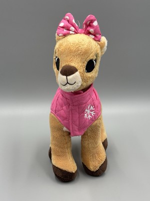 Rudolph the Red Nose Reindeer CLARICE Plush In PINK Puffer VEST DanDee 12  Tall