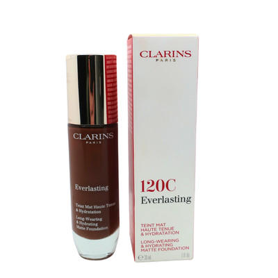 Clarins Everlasting Matte Foundation Full Coverage Long Lasting & Hydrating 120C