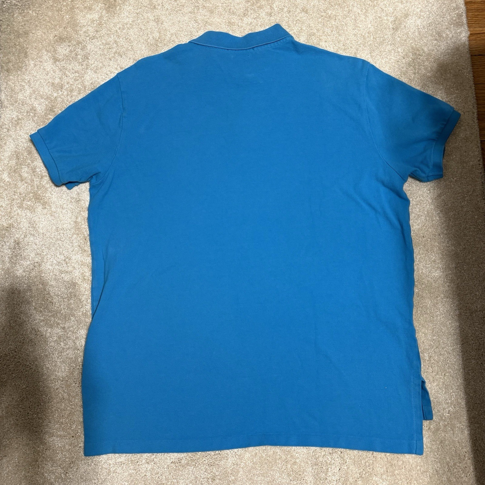 Polo Ralph Lauren uomo polo manica corta taglia XL blu ceruleo rosso pony