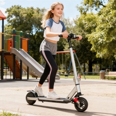E Scooter Für Kinder 6-14 Jahren Kinderroller Elektroroller LED E-Roller 14km/h