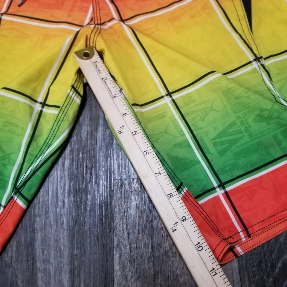 Bañador Salt Life SLX-QD verde/amarillo/rojo para hombre talla 32 Foto 3 de 4