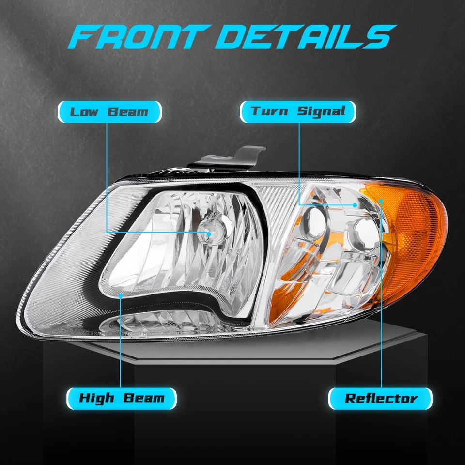 Faros izquierdo+derecho para Dodge Grand Caravan Chrysler Town & Country 2001-2007 Foto 2 de 4
