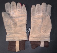 Vintage Leather Cowhide Suede XL Gloves - Wells Lamont - No Rips Flannel Back