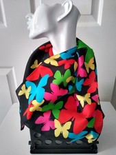 Echo Butterfly Vintage Rectangular Scarf Multicolor and Black