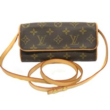 Louis Vuitton Pochette Twin PM M51854 Monogram Brown Shoulder Bag Strap #KN1220