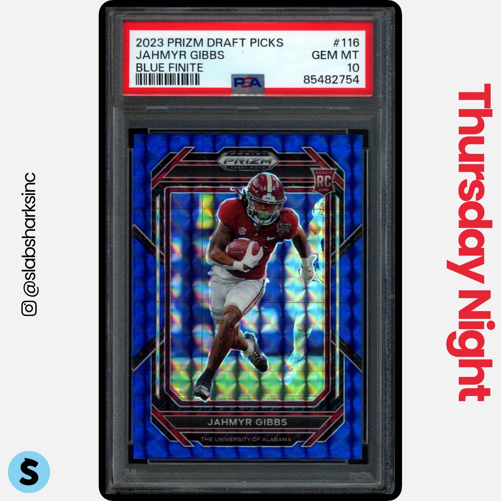 Jahmyr Gibbs Panini Prizm Draft Picks #116 Blue Finite
