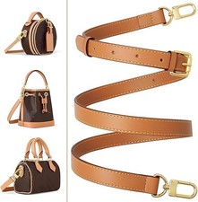 Genuine Vachetta Leather Crossbody Strap Genuine Leather Adjustable Replaceme...