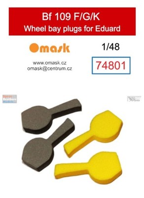 OMK74801 1:48 Omask Wheel Bay Plugs - Bf109F Bf109G Bf109K (EDU kit)
