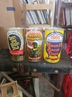 3 Bean & Bacon Days beer cans Walter Brewing Augusta Wis. bottom Opened flat top