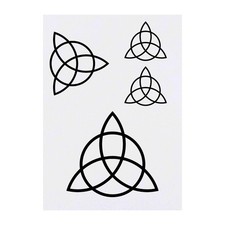 4 x 'Triquetra' Temporary Tattoos / Transfers TO00057056