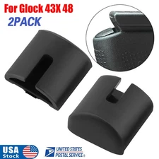 2 Pack Grip Frame Insert Plug for 9mm Glock 43X 48 & MOS Magwell Magazine Black
