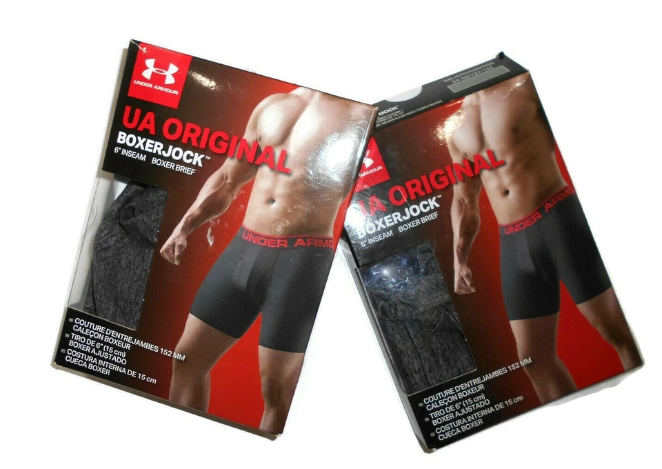 Pack de 2 calzoncillos boxer jock Under Armour - talla 5XL - grises Foto 2 de 4