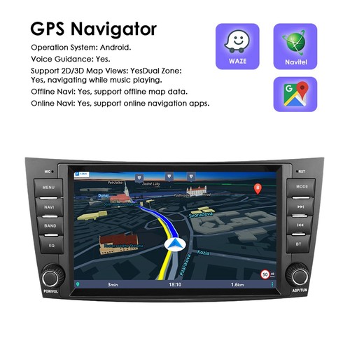 Radio estéreo de coche 2+32 GB Android 12.0 para Mercedes Benz Clase CLK W209 2005-2006 - Imagen 8 de 17