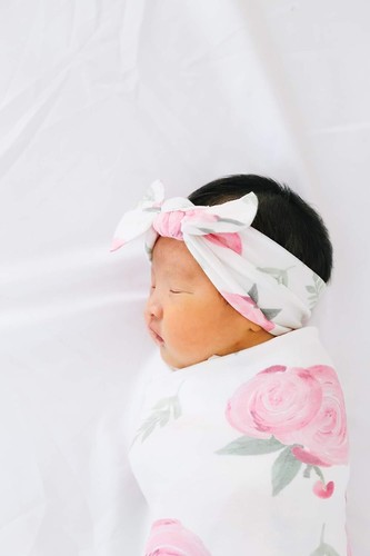Copper Pearl Baby stretchy soft knitted headband bow Multiple colours. - Picture 27 of 73