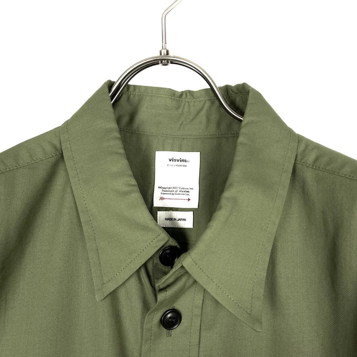 VISVIM USM ALBACORE SHIRT L/S COLLAGE 19SS (khaki) Size 3 from 
