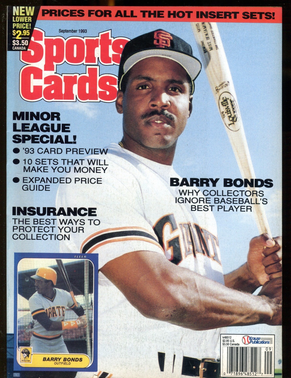 Sports Cards Magazine September 1993 Barry Bonds w/Mint Cards jhscd5 eBay