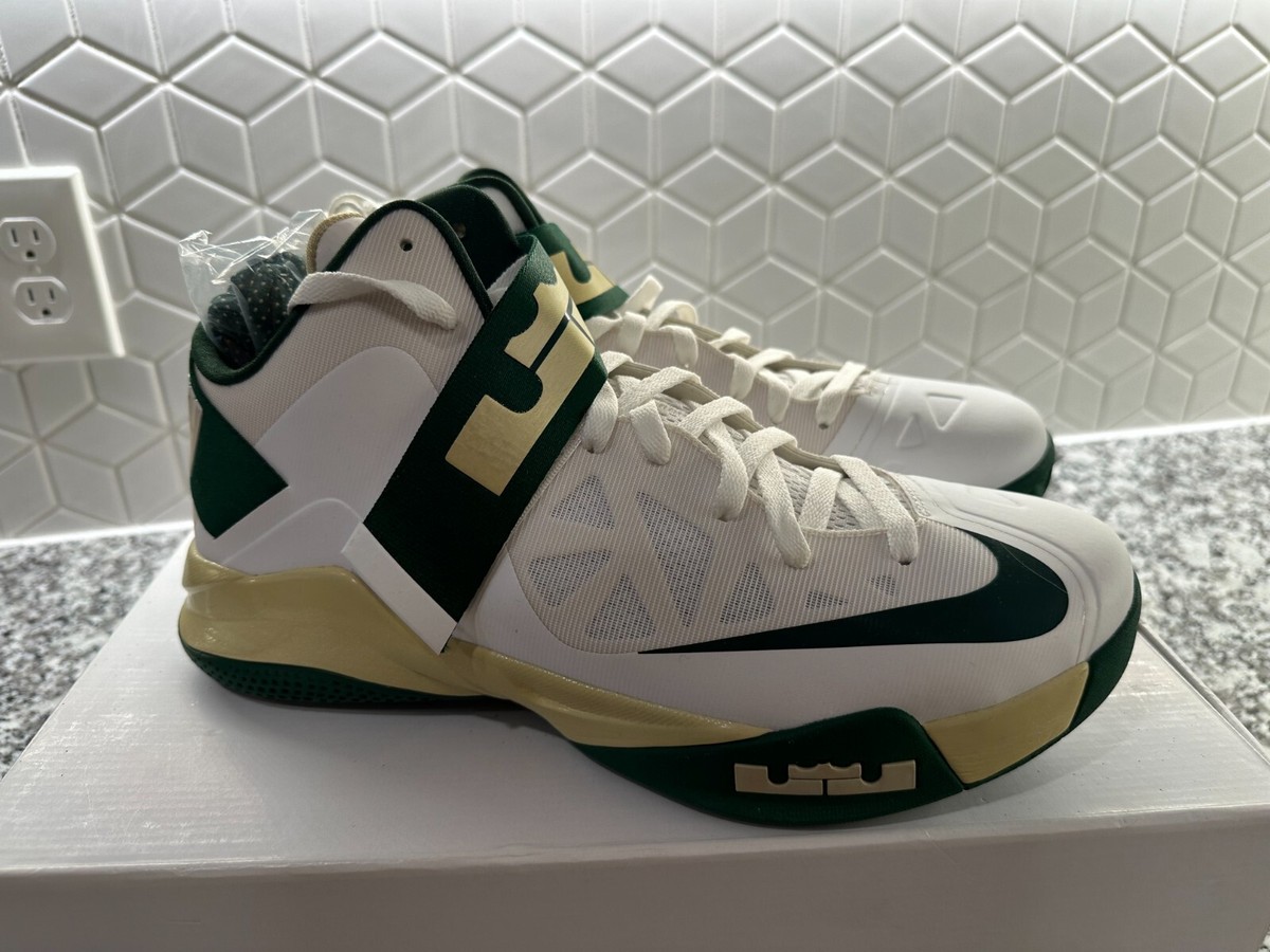 HOT Lebron Soldier 12 White And Green Size 12 Nike LeBron
