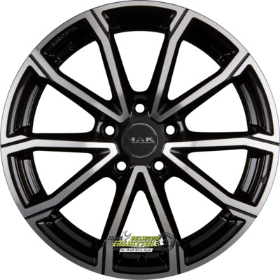 2x Mak DaVinci black mirror 6.5x17 ET40 - LK5/114.3 ML60.1 Felge Alu