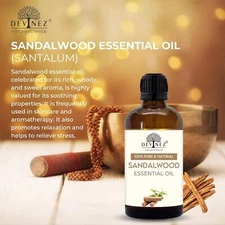 Devinez Sandalwood (Chandan) Essential Oil, 100% Pure, Natural & Undiluted 100ml