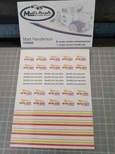 1/64 for hot wheels waterslide decals in and out in & out  MADE IN THE USA!