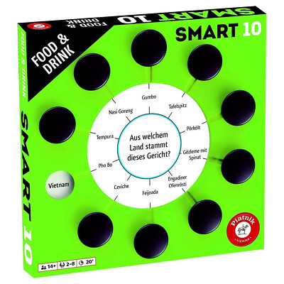 Piatnik Smart 10 Zusatzfragen Food Drink Essen Trinken Quiz Rätsel Smartbox