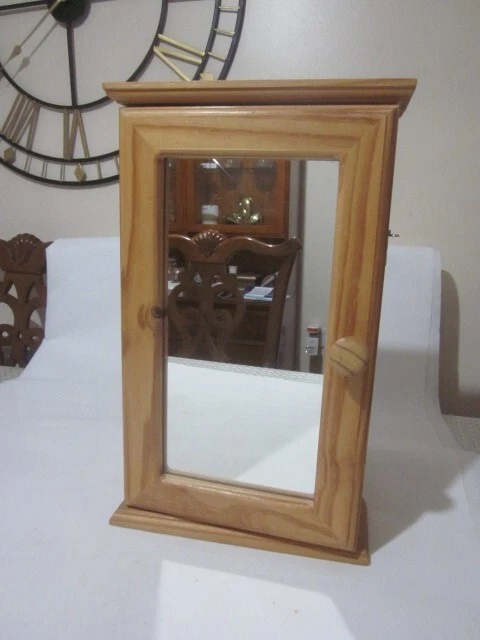 Solid wood medicine 2024 cabinet with mirror