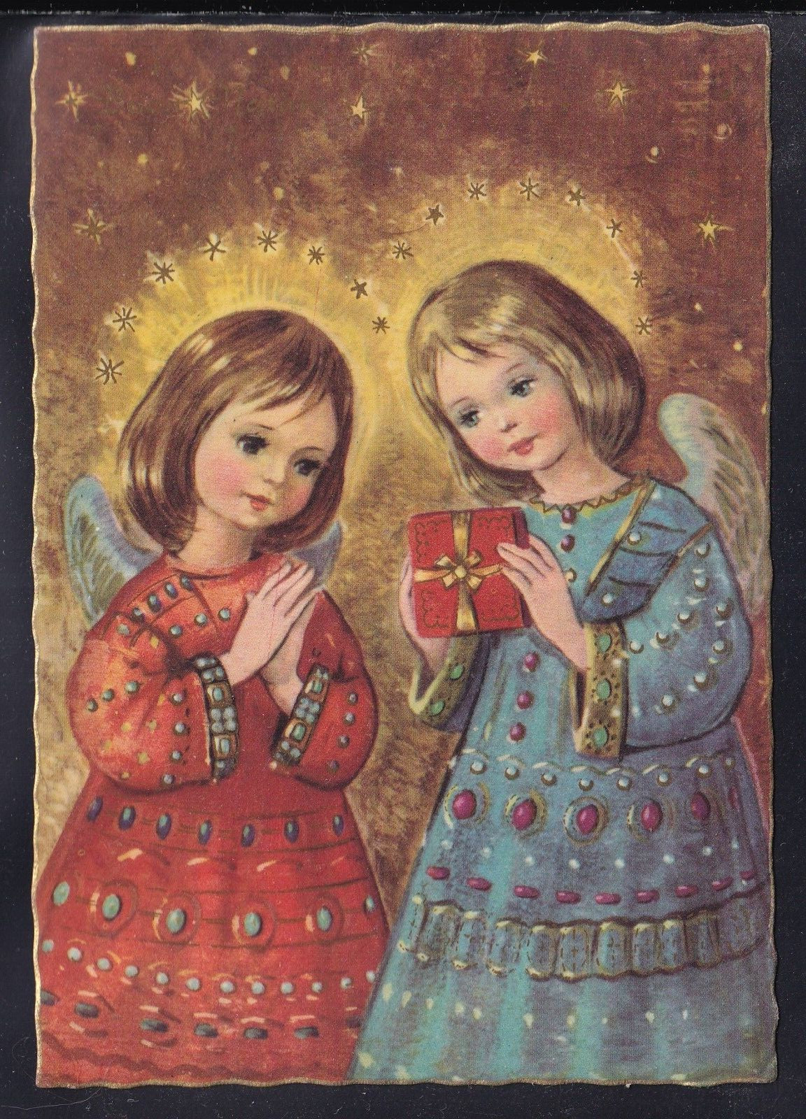 Cartolina Buon Natale Angeli Z1328