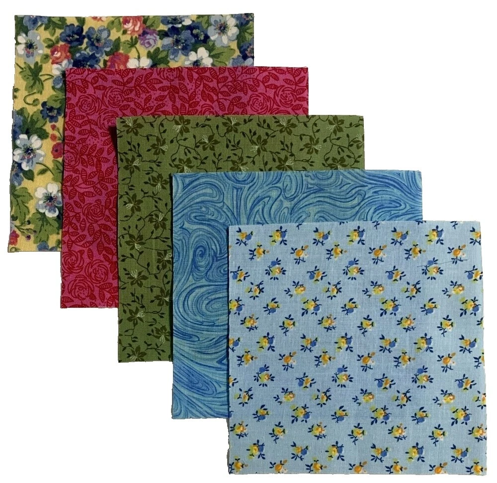 Flores y Plantas Lote cuadrados de tela