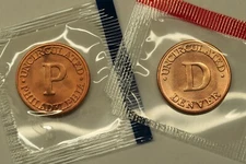 US Mint Treasury Uncirculated Philadelphia & Denver cent sized Medals tokens