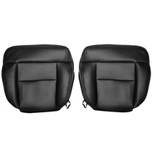 Fits 2004-2008 Ford F150 Lariat Driver Passenger Bottom Leather Seat Cover Black