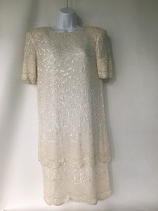 white silk evening gown