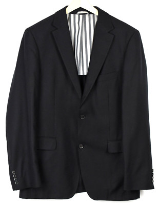 HUGO BOSS Scola Black Label Blazer Herren US 40L Wolle Seidenmischung Halbfutter