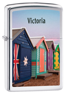 New Genuine ZIPPO Windproof Lighter Brighton Beach Box Victoria High Polish