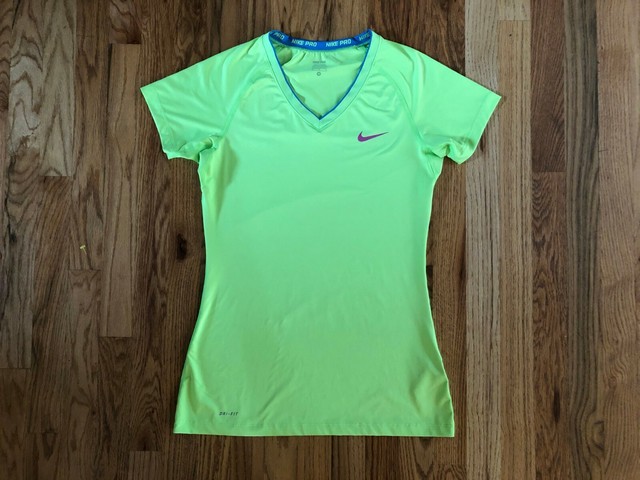 neon yellow nike shirt women's