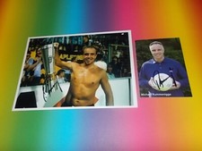 Michael Rummenigge Bayern München signiert signed Autogramm auf  20x28 Foto + AK