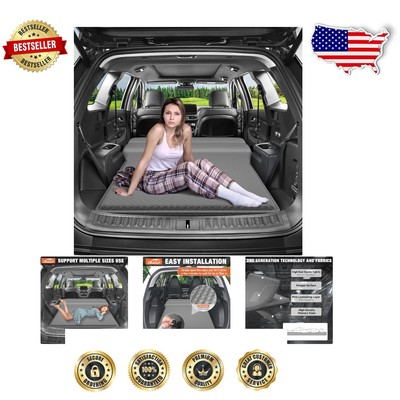 Mobile Sleeping Experience: Self-Inflating SUV Memory Foam Mattress with Pillows