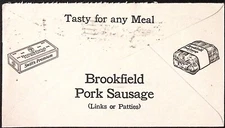 Brookfield Pork Sausage Swift & Co Bangor ME 1935 Advertising Postal Cover