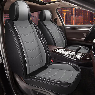 For Jeep Liberty 2002-2012 Car 2-Seat Covers Faux Leather Front Row Seat Cushion