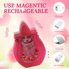 10 speed For Rose Female Anniversary Birthday Gift Massage Tongue Licking HOT