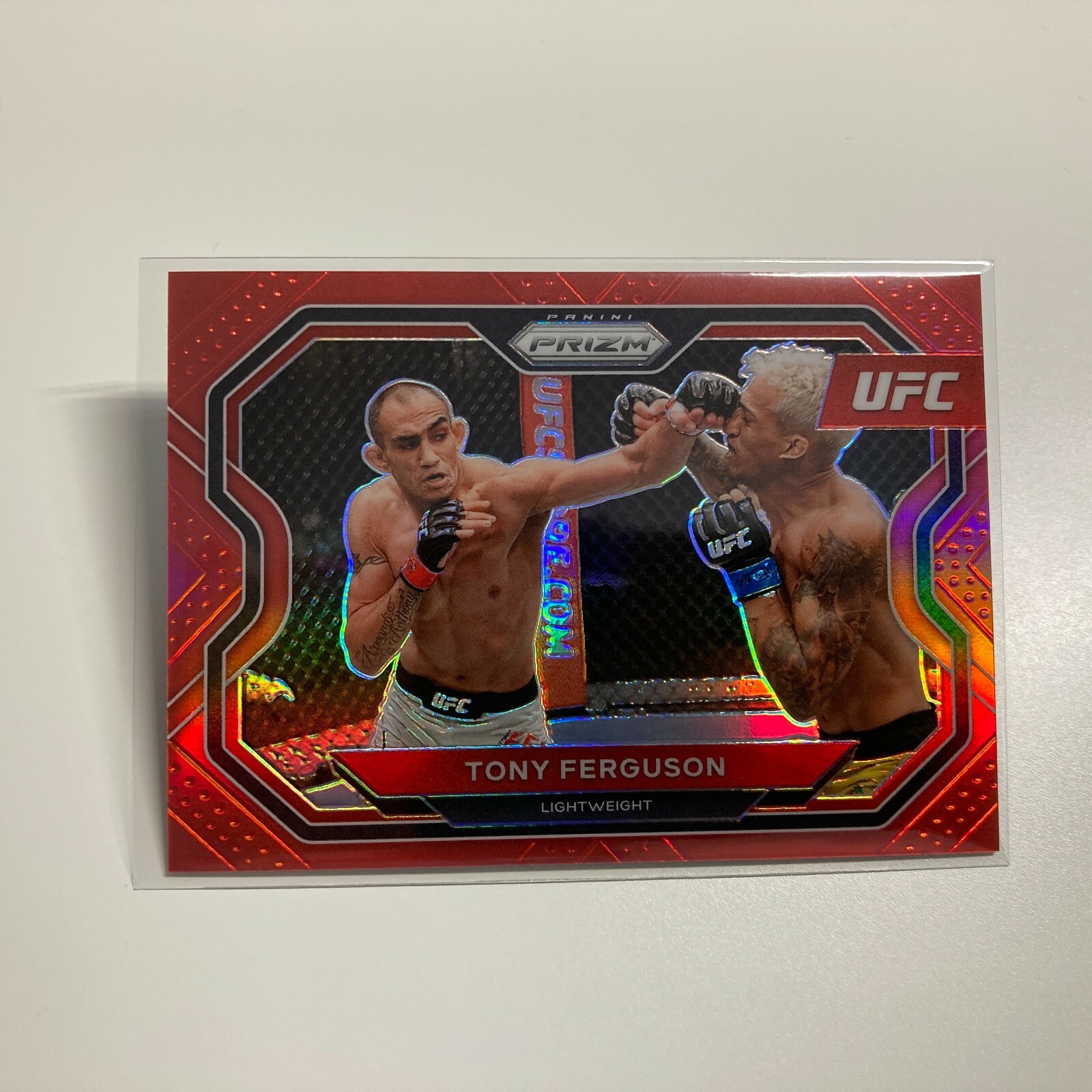 Tony Ferguson 2021 Panini Prizm UFC Red Refractor Card 132/275 #119