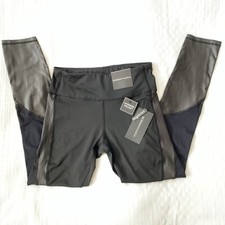 BCBG MaxAzaria High Waisted Black Athletic Workout Leggings Size Large NWT