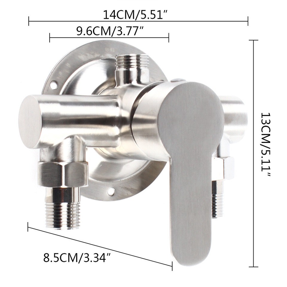 Wall Mount Shower Faucet Control Mixing Valve Bath Mixer Bathroom