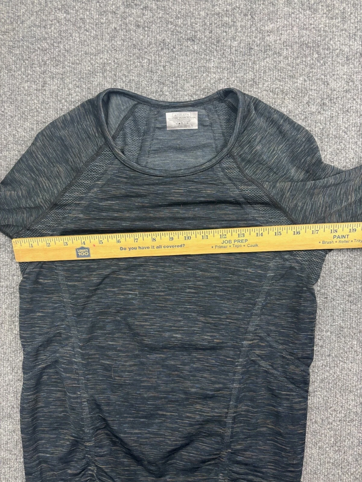 athleta space dye ruched long sleeve thumb holes athletic shirt