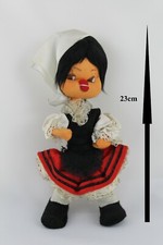 Ancienne Poupée En Feutre Vasquita, Costume Traditionnel Pays Basque. Années 60.